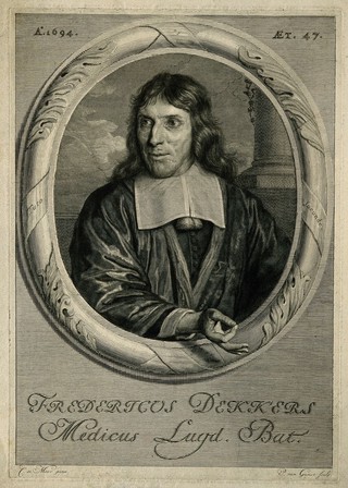 Frederik Dekkers. Line engraving by P. van Gunst after C. de Moor.