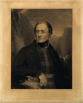 Sir Henry Thomas de la Bèche. Mezzotint by W. Walker, 1848, after H. P. Bone.