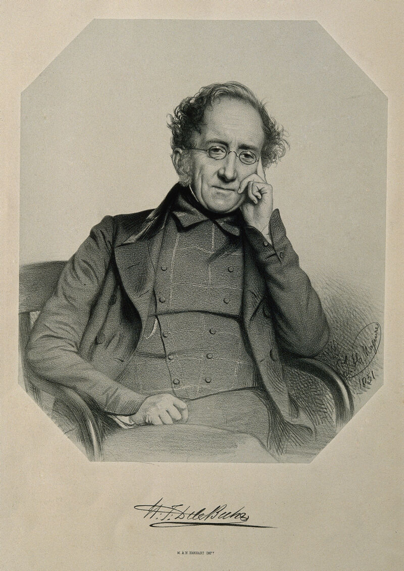 Sir Henry Thomas de la Bèche. Lithograph by T. H. Maguire, 1851., 1851, by Thomas Herbert Maguire