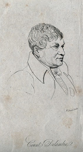 Jean Baptiste Joseph, Count Delambre. Etching by W. Read.