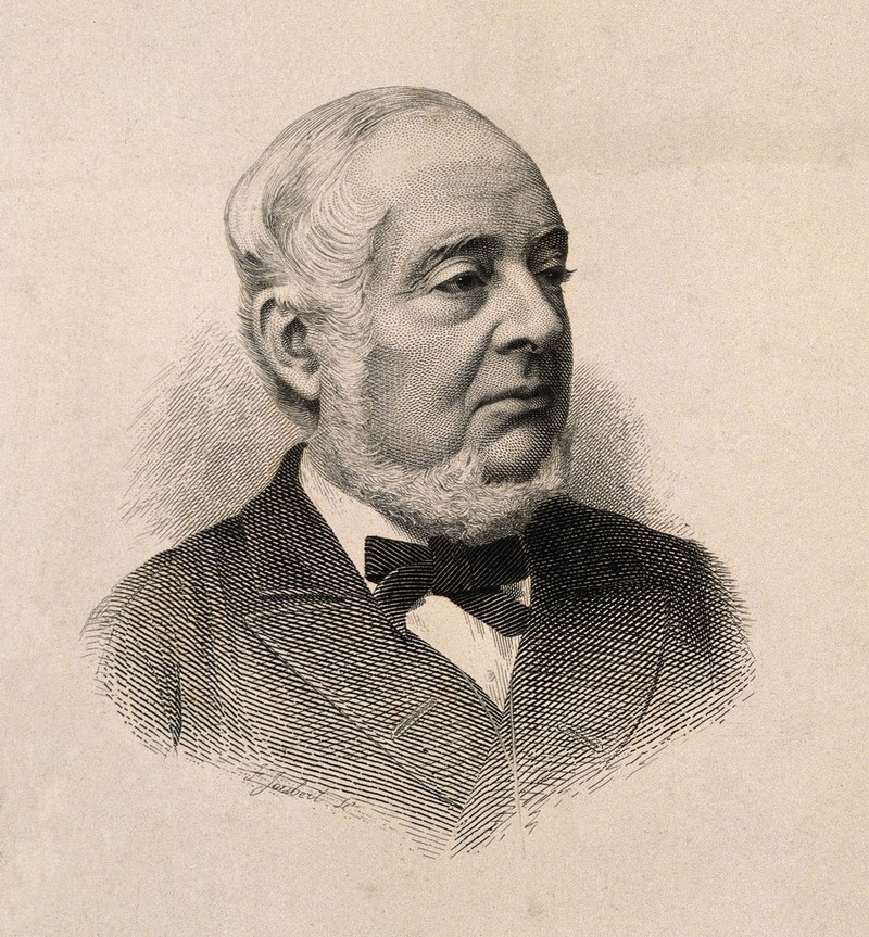 Warren de la Rue. Engraving by F. Joubert., by Ferdinand Joubert