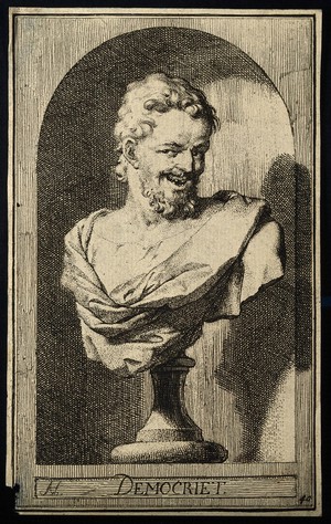 view Democritus. Etching by A. Houbraken.