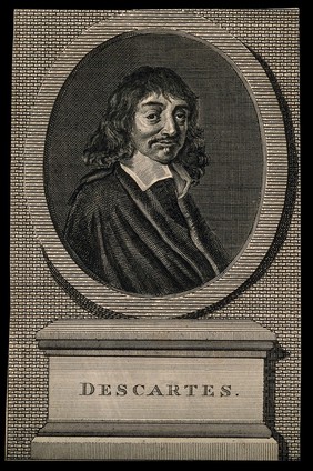 René Descartes. Line engraving after F. Hals.