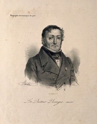 Marie-Nicolas Devergie. Lithograph by J.F.G. Llanta.