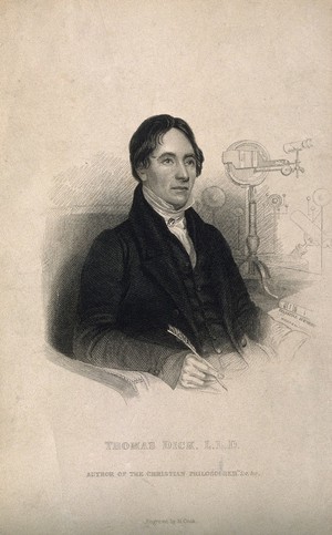view Thomas Dick. Stipple engraving by H. Cook.