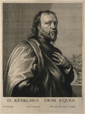 Sir Kenelm Digby. Line engraving by R. van Vorst, 1636, after A. van Dyck.