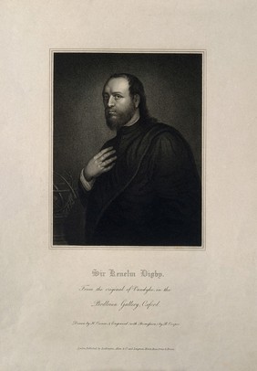 Sir Kenelm Digby. Stipple engraving by R. Cooper after H. Crease after A. van Dyck.