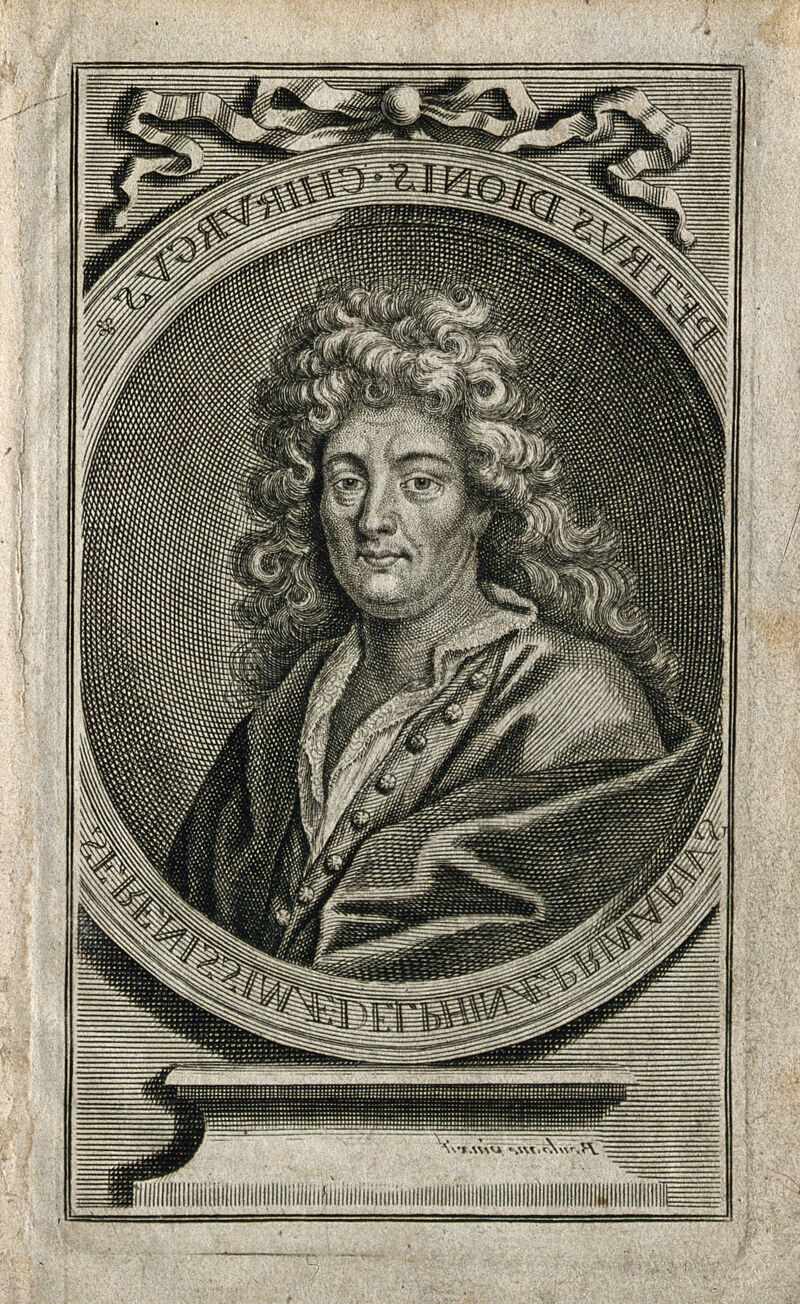 Pierre Dionis. Line engraving after B. Boullogne, 1714., by Bon Boullogne