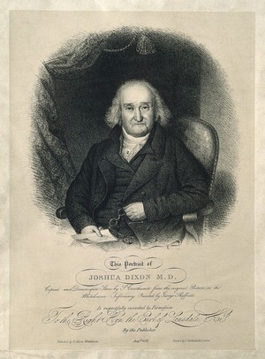 view Joshua Dixon. Lithograph by S. Crosthwaite, 1830, after G. Sheffield.