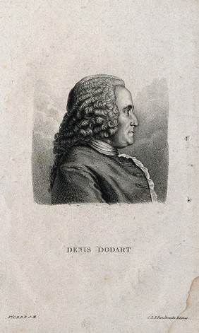 Denis Dodart. Stipple engraving.