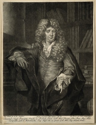 Johannes Dolaeus. Mezzotint by P. Schenck after himself.
