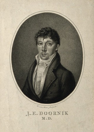 J. E. Doornik. Stipple engraving by W. van Senus (Senis) after T. Zink.