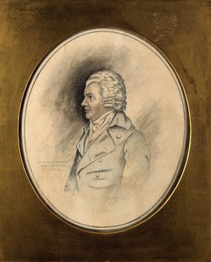 view Hugh Downman. Drawing in coloured chalks attributed to J. Downman, 1794.