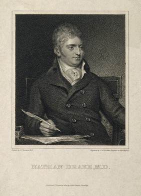 Nathan Drake. Stipple engraving by P. W. Tomkins, 1804, after H. Thomson.