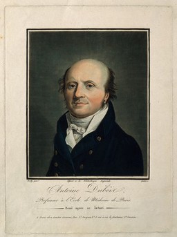 Antoine, Baron Dubois. Colour mezzotint by J.B. Gautier after L. L. Boilly.