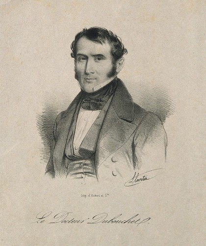 Dr Dubouchet. Lithograph by J.F.G. Llanta.