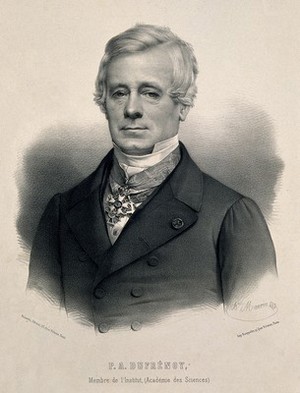 view Pierre Armand Dufrénoy. Lithograph by A. Maurin.