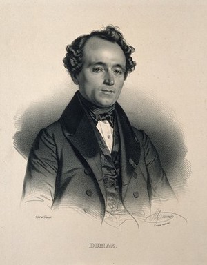 view Jean-Baptiste-André Dumas. Lithograph by N. E. Maurin after himself.