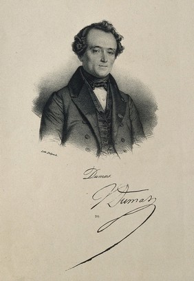 Jean-Baptiste-André Dumas. Lithograph after N.E. Maurin.