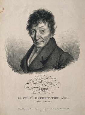 Louis-Marie-Aubert Dupetit-Thouars. Lithograph by J. Boilly, 1822.