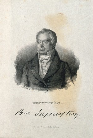 view Guillaume, Baron Dupuytren. Lithograph by A. Picken.