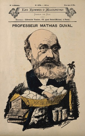 view Mathias Duval. Colour lithograph by Roc.