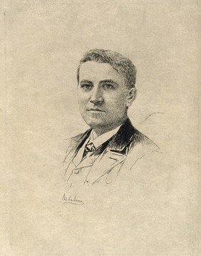 Thomas Alva Edison. Etching by A. Lalauze, 1891.