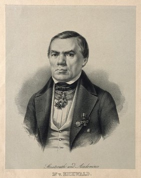 Carl Eduard Eichwald. Lithograph by P. Kröger.