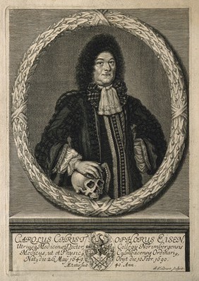 Karl Christopher Eisen. Line engraving by J. Sandrart after himself.