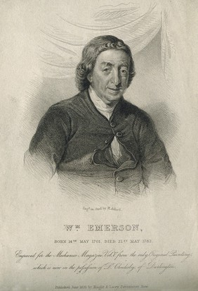 William Emerson. Stipple engraving by H. Adlard after Sikes.