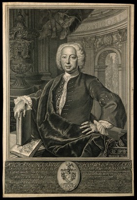 Michael Christopher Engelland. Line engraving by J. W. Windter, 1737, after P. Decker.