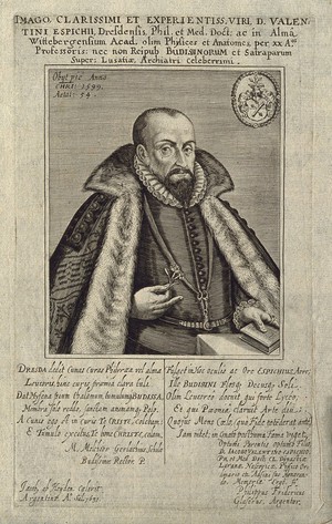 view Valentin Espich. Line engraving by J. van der Heyden, 1631.