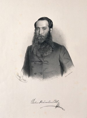 view Maximilian Etl. Lithograph by E. Kaiser, 1853.