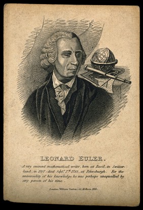 Leonhard Euler. Stipple engraving.