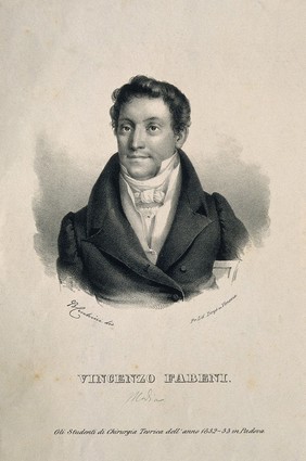 Vincenzo Fabeni. Lithograph by G.B. Cecchini.