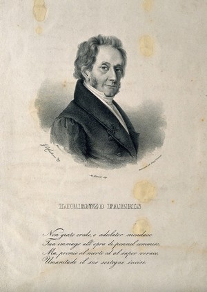 view Lorenzo Fabris. Lithograph by M. Fanoli after G. B. Cecchini.