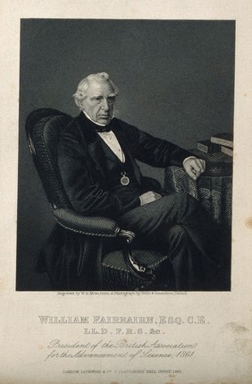 William Fairbairn. Engraving by W. H. Mote, 1862, after Hills & Saunders.