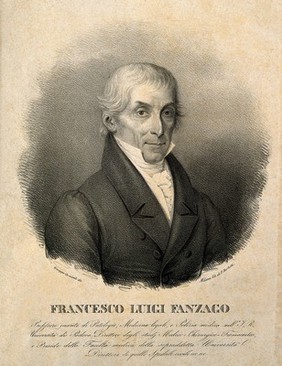 Francesco Luigi Fanzago. Lithograph by G. Cornienti.