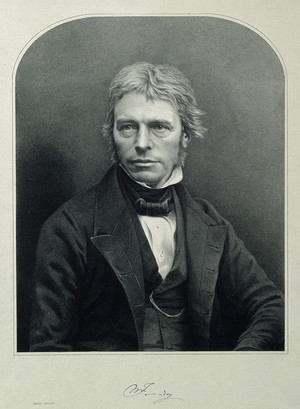 view Michael Faraday. Lithograph.