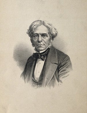 view Michael Faraday. Lithograph.