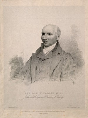 view William Farish. Lithograph by I. W. Slater, 1835, after J. Slater, 1818.