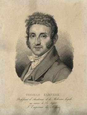 Tommaso Farnese. Line engraving by G. Marri after G. Longhi.