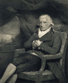 Sir Walter Farquhar. Line engraving by W. Sharp after H. Raeburn.