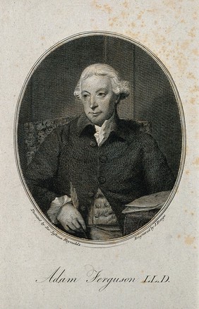 Adam Ferguson. Line engraving by J. Beugo after Sir J. Reynolds.