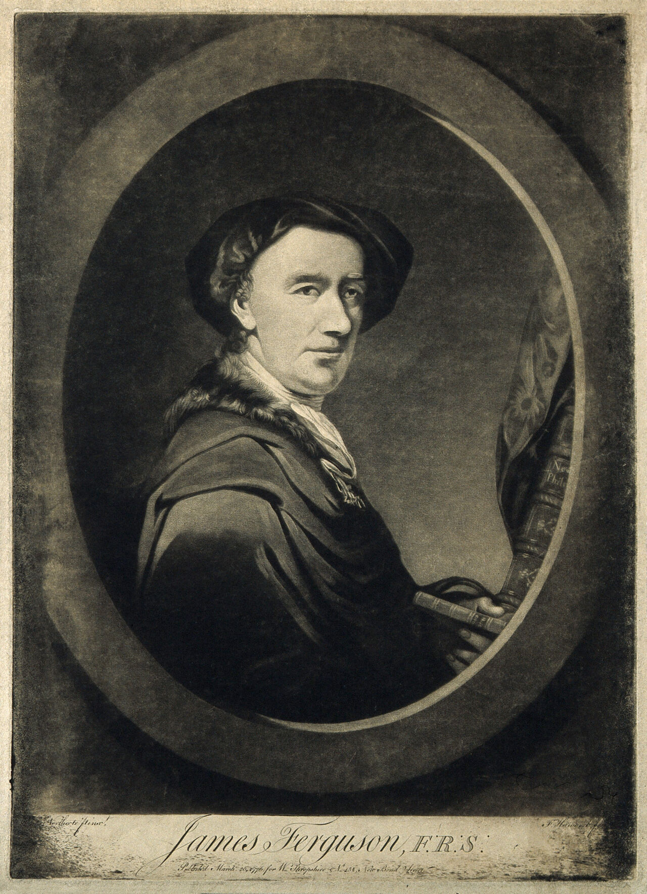 James Ferguson. Mezzotint by F. Haward, 1776, after J. Northcote., by James Northcote