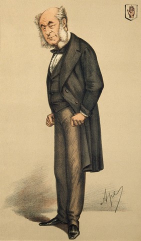 Sir William Fergusson. Colour lithograph by C. Pellegrini [Ape], 1870.