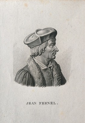 Jean Fernel. Stipple engraving by A. Tardieu.