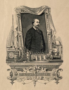 Guillaume-Louis Figuier. Wood engraving by J.B.C. Carbonneau after H. Catenacci.