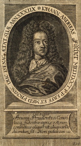 Johann Andreas Fischer. Line engraving attributed to Caspar (Jasper) Specht.