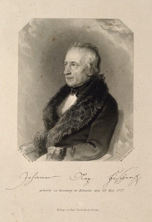 view Johann Nepomuk Fischer. Stipple engraving by W. C. Wrankmore after F. T. Mayer.